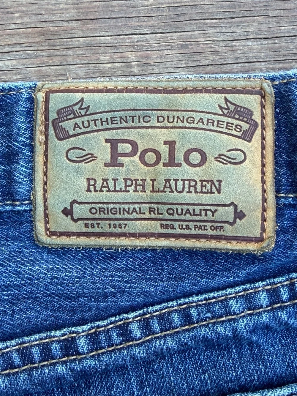 Polo Ralph Lauren Jeans Men’s 34x32 Blue Straight Leg Denim Dungarees Classic